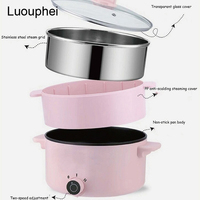 Kuchenka elektryczna patelnia gorący kociołek ogrzewanie Pan Cook Fry gulasz Steam dla 2-4 osób Self Service kuchenka prezent akademik 6